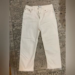 White Straight Leg Jeans